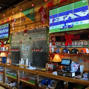 More bar during Covid.  Social distanced inside but plenty of space to take outside.  Appreciated their commitment to safety