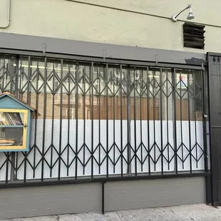 little free library outside the store