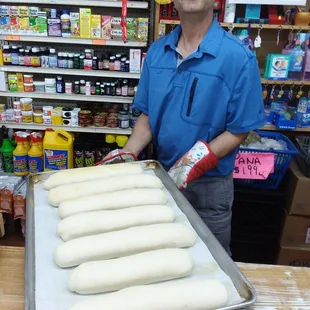 Proprietor Abby bakes deliciosa Puerto Rican bread ALL day!! #YUM!