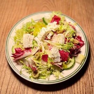 Seasonal Greens, Olives, Feta