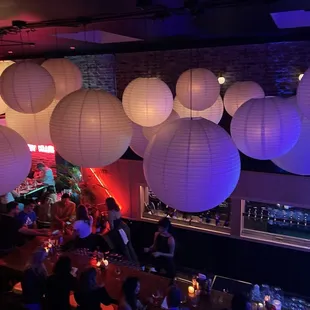 Upstairs view of wine bar