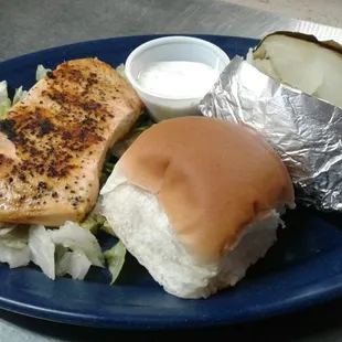 Grilled Salmon served with any 2 sides of your choice. Served daily from 11am to close.