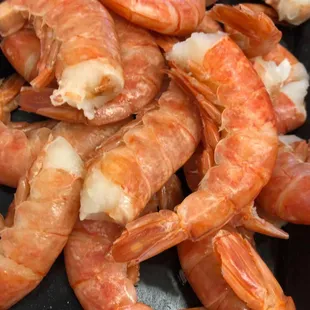 a pile of shrimp on a plate