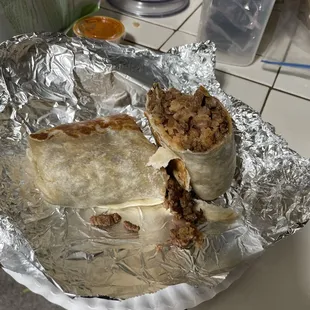 Carne Asada Burrito Regular.
