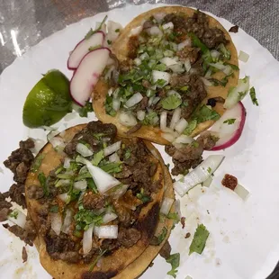 Carne asada tacos.