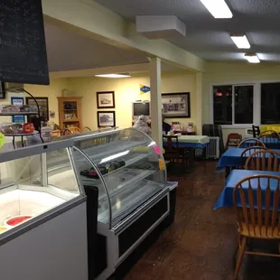 Dining area to eat your Sandwich or Pizza.