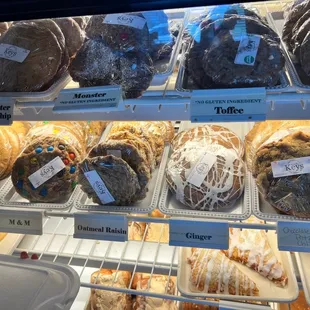Baked goodies in the front