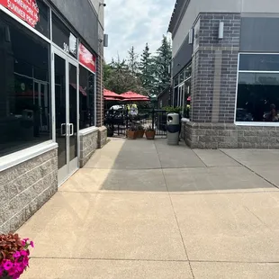outside