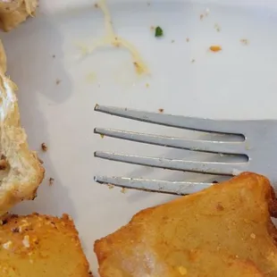 Random cheese on my plate. I didn't order anything with cheese. ‍