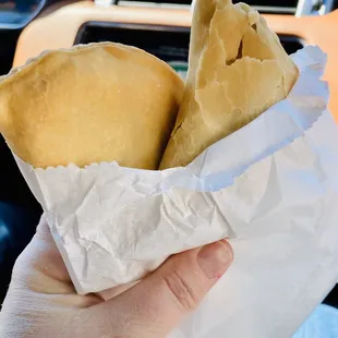 Beef Fried pies here are SPICY $2 each &amp;  yum yum yum! Get it! :)...
