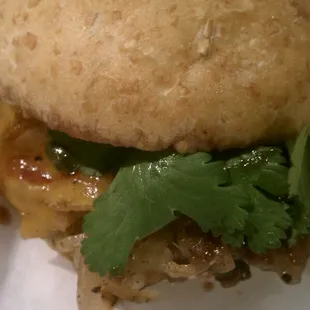 Station turkey burger, caramelized onions, cheddar cheese, blackberry BBQ sauce