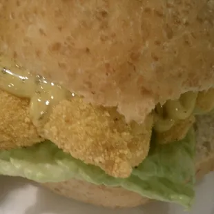 Mississippi catfish with basil curry mayo