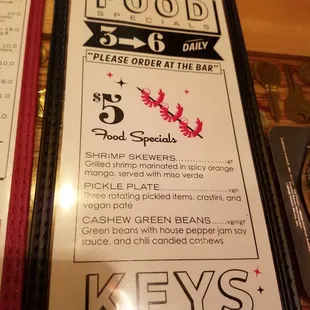 Happy Hour specials - September 2021