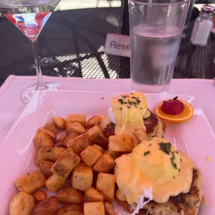 Crab cake Benedict.