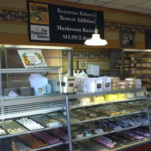 a display of pastries and pastries