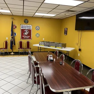 Buffet station in banquet room.