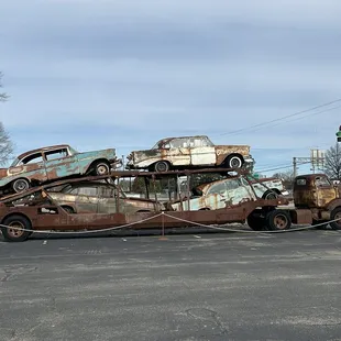 Used car sale outside the diner...