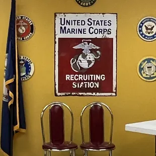Support of the troops banquet room for larger parties.