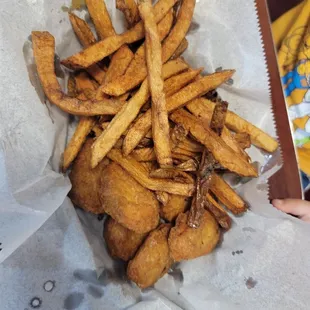 a basket of french fries