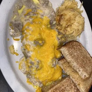 Keystone Omelette with cheesy hash &amp; wheat bread