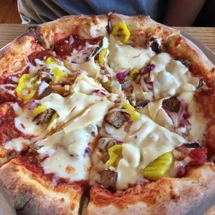pizza, food