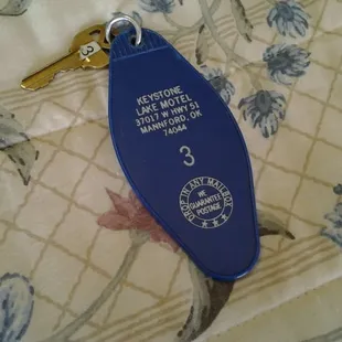 We got an actual key with our room!