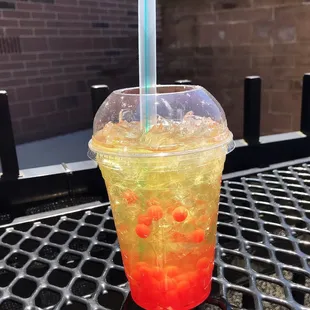 Bubbles cocktail!!! It's like bubble tea, except with alcohol!!