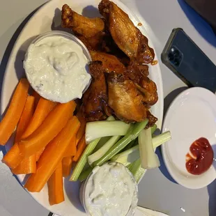 1/2 Order of KSR Wings (Jamaican jerk with bleu cheese)