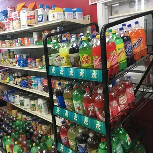 a variety of sodas