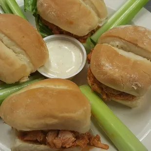 Mondays Buffalo chicken sliders