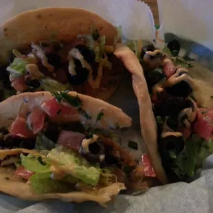 Monday  night  6 pm Over the top tacos. With  fresh  Avacado  and  Cilantro. Topped  with  Chipotle  Aioli  sauce