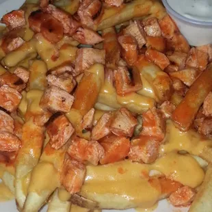 Cheesy Buffalo Chicken Fries.