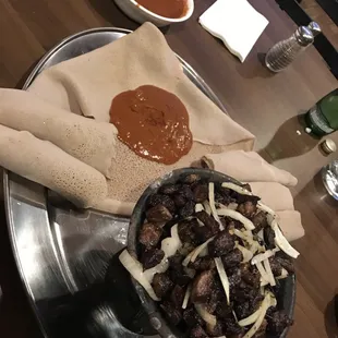 a plate of food on a table