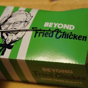 a box of fried chicken on a table