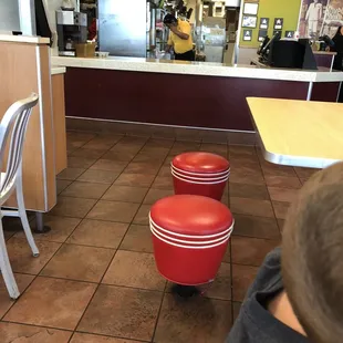 Asked that employee to wipe the tables he said we would!