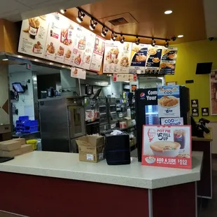Many board for both  KFC and Long John Silvers