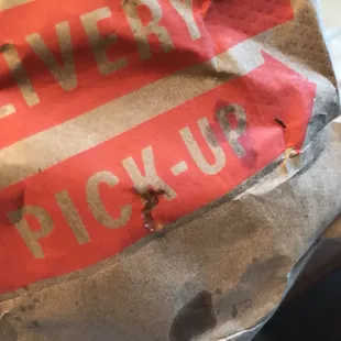 Dry booger on the Bag