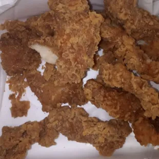 Inedible chicken strips