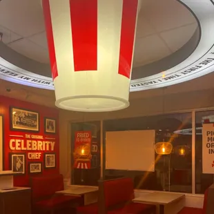 One more of the giant chicken bucket light fixture