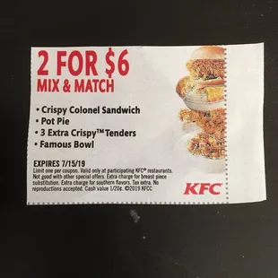 Worthless coupon KFC will not honor