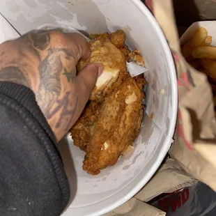 Slimy chicken with no taste