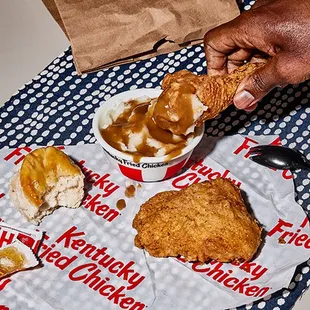 chicken wings and fried chicken, food