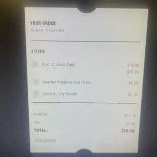 Copy of my receipt for the haters.