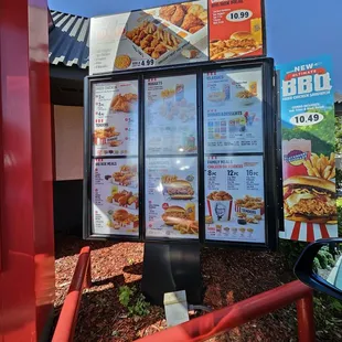 Drive thru menu