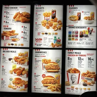 Updated KFC Menu