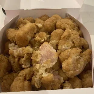 Popcorn Chicken Box RAW. No one&apos;s reaching out after the complain. This is insane!!