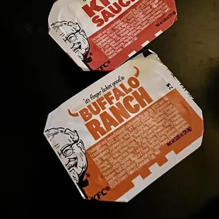 Buffalo and KFC sauce.