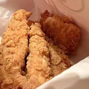 Chicken tenders are a little too dry for my taste. The seasoning is good though.