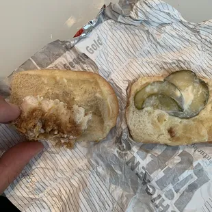 Chicken that looks like it has been chewed on. Poor quality.