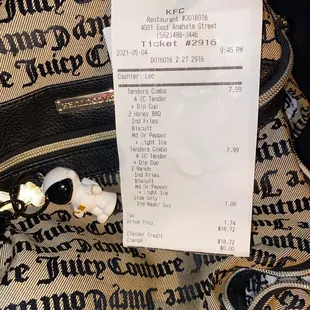 Receipt from KFC. Never asked if we wanted ranch. He just ASSumed!!!!!